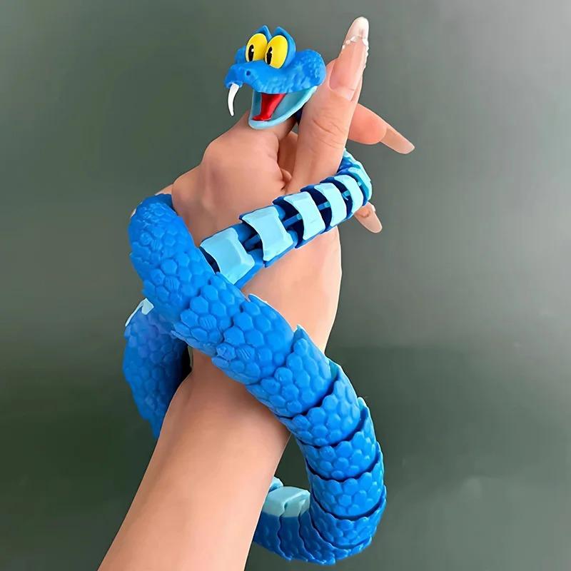 Gary 1-3Pcs Snake Zootopia 2 Articulated Simulation Toy Snake 3D Printed Snake Gary Model Stress Easing.. For Kids Adults Children's Birthday Gift