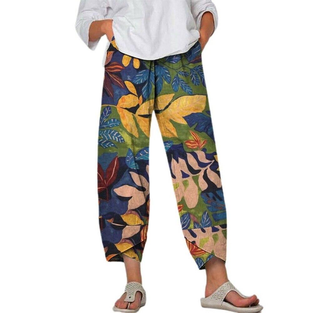 Floreale Stampato Signore Vintage Holiday Pants Casual Donne a vita alta Pantaloni  larghi acquista in modo economico — spedizione gratuita, recensioni reali  con foto — Joom
