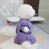 Cartoon Dog Four Legged Clothes Thickened Warm Cat Thermal Coat Dog Plush Jumpsuit  Autumn Winter