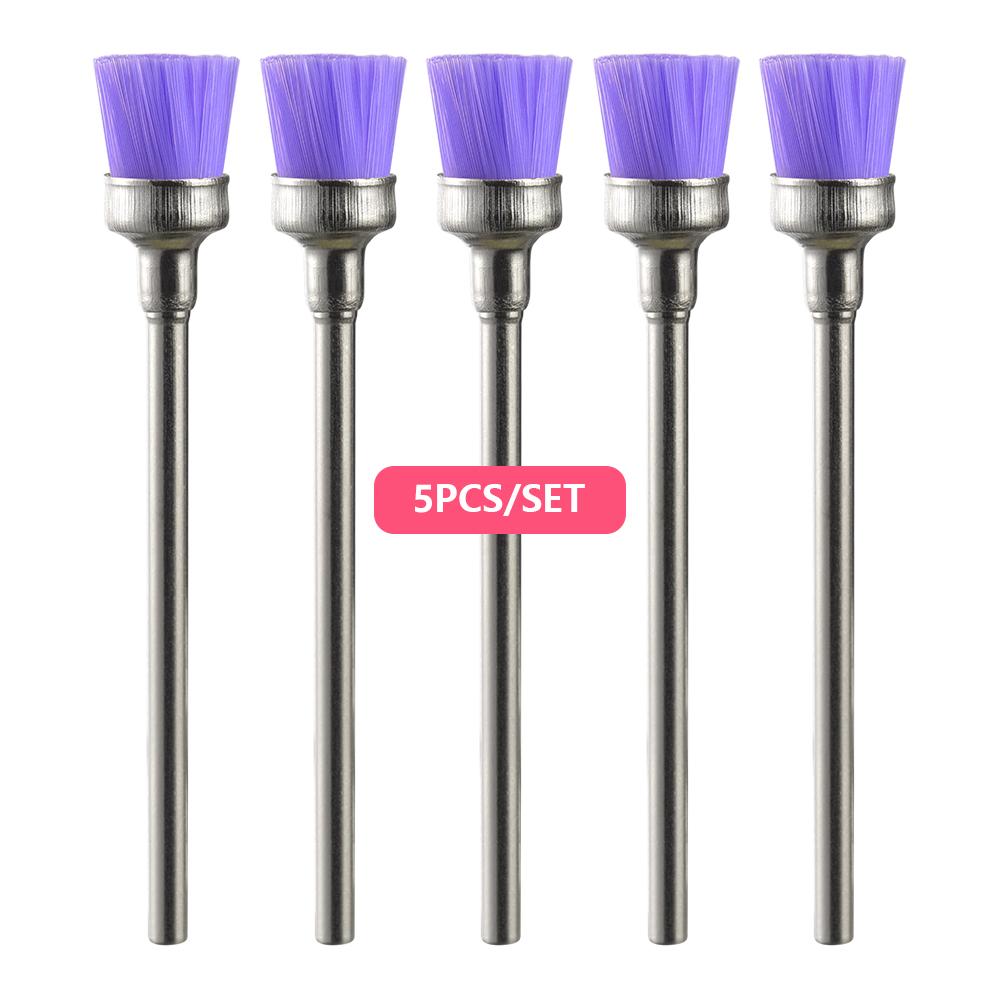 5/10PCS Nail Drill Bits Milling Cutter Cleaning Brushes for Clean Electric Nail Machine File Nail Art Manicure Pedicure Tools