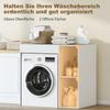 Cabinet over Washing Machine, Bathroom Organizer over Toilet with Open Shelving Compartments for Laundry Room, White