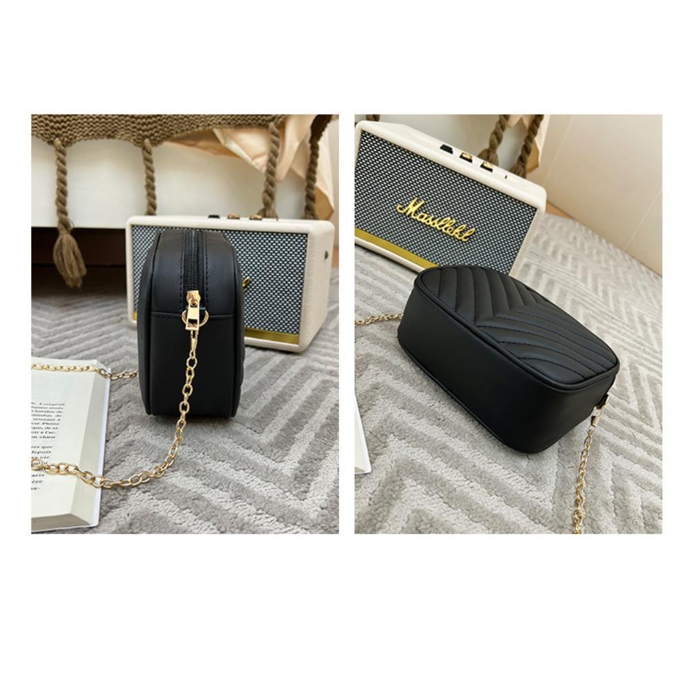 Rhombus Embroidery Thread Bag Women's Retro Women's Bag Chain Messenger Bag Fashionable and Simple Small Square Bag