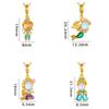 Sweet Exquisite Magic Fairy Elf Natural Rainbow Opal Zircon Pendant Necklace for Women Girl Fashion Lucky Charm Jewelry Gifts