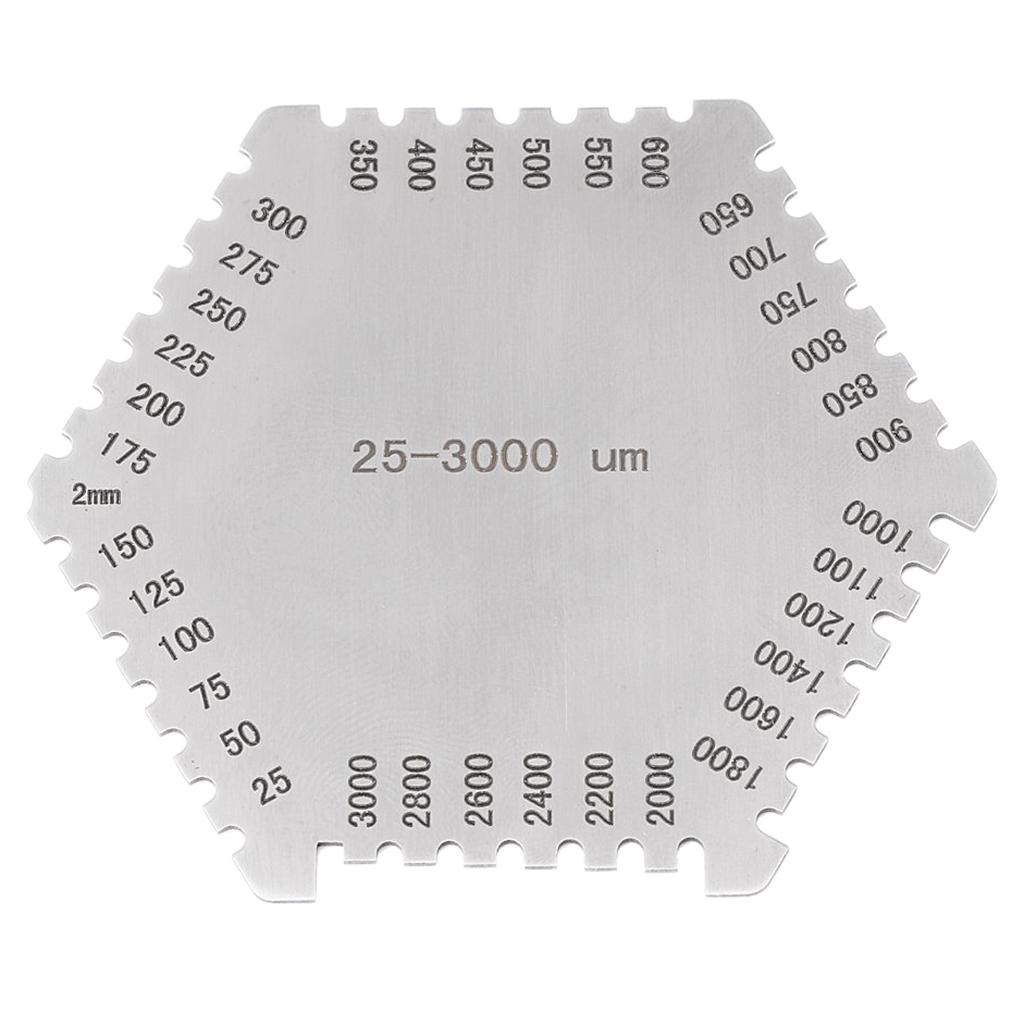 High Precision Hexagonal Wet Film Combs Paint Wet Film Thickness Gauge Comb 1