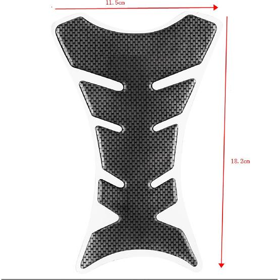 Motorcycle Tank Pad Protector, Carbon Tank Protector, Universal Motorbike Gas Tank Pad 3D Sticker Decal Anti-Scratch Traction Pads