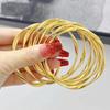 Gold-Plated Möbius Twist Braid Bangle - Simple Wedding Decoration for Women