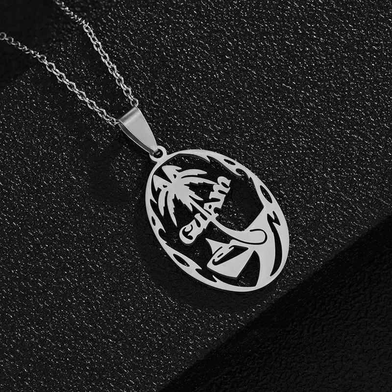 Guam Halsketten für Frauen Männer Gold Farbe Guam Anhänger Hochzeit Party Engagement Edelstahl Schmuck
