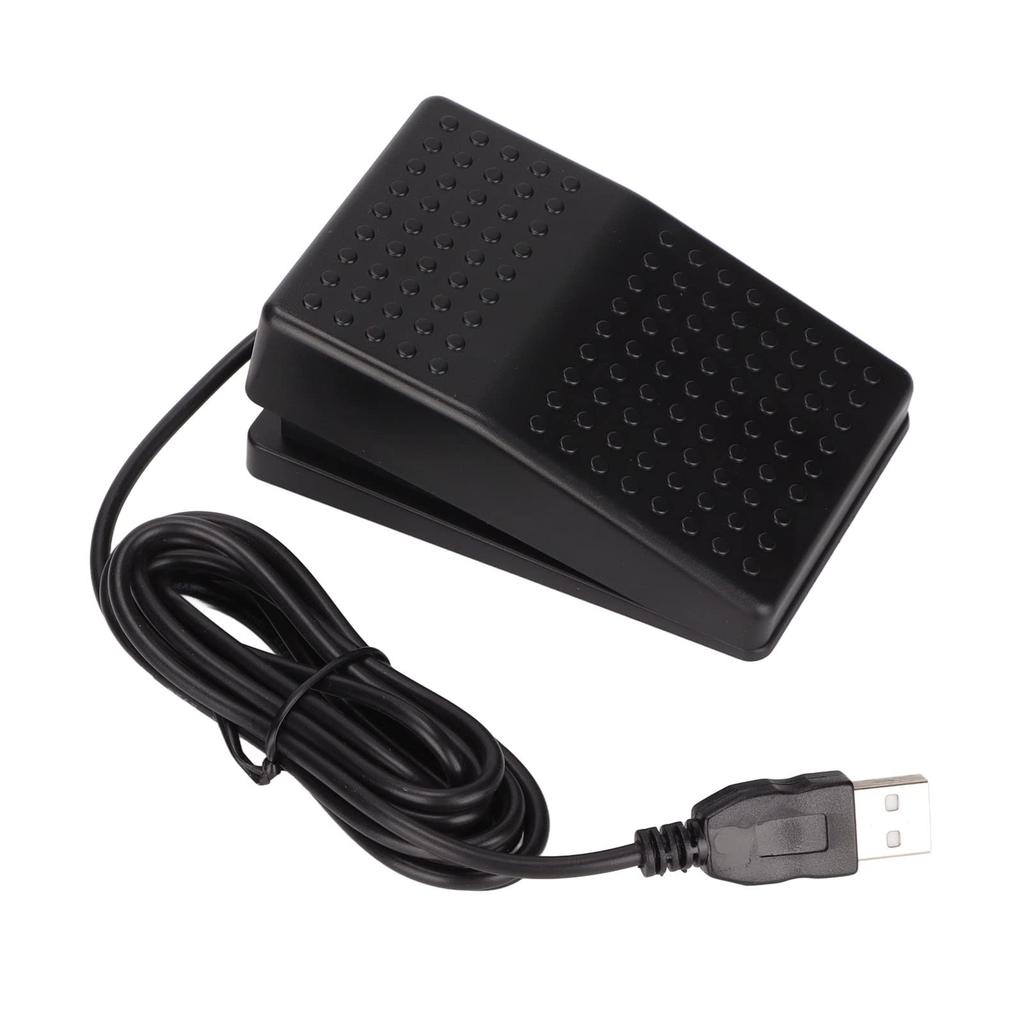 USB Foot Pedal Single Foot Switch, USB Foot Switch Video Game Computer Keyboard Control with 2M Extension Cable, Customized Programmable PC Action