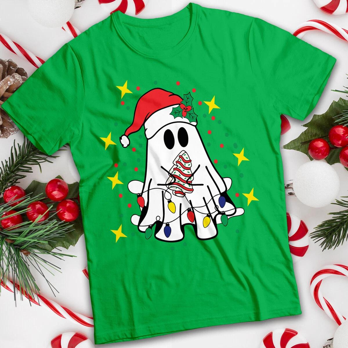 Funny Ugly Mens and Womens Ghost Christmas T-Shirt Tee #MC 2XL