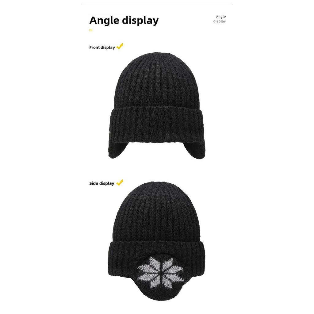 Men's and Women's Universal Fleece Warm Hat -Elastic and Retractable Windproof Ear Muffs,Winter Cycling Outdoor Headgear and Cold Protection Equipment