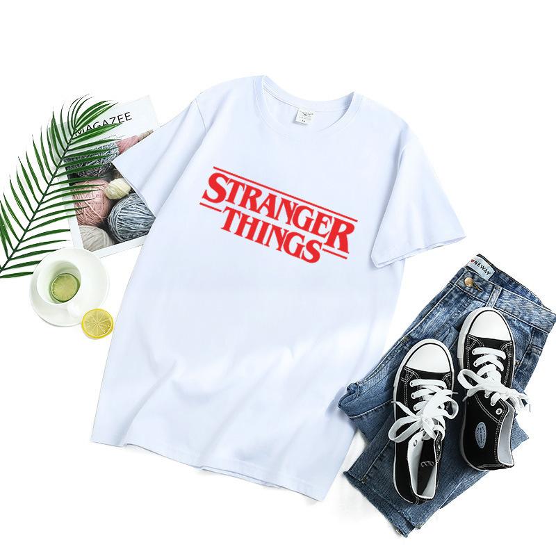 Stranger Things Letter Printed Short Sleeved T-shirt