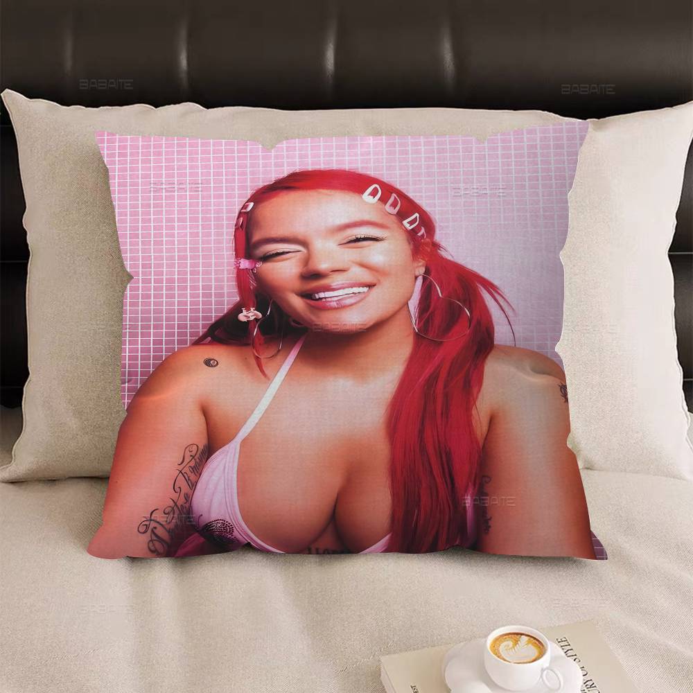 Popular Music Singer KKarol G Cushion Cover Decorative Pillow Sofa Home Decor Case Pillow Cases
