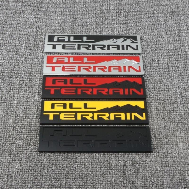 1Pc Applicable to Chevrolet pickup truck modifications with the ALL TERRAIN logo, all-terrain off-road vehicle decals, snow mountain metal stickers