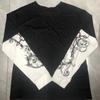 New European and American Street Fashion Brand Fake Two-piece T-shirt Top Printed Casual Long-sleeve T-shirt Versatile, Fashionable, and Breathable