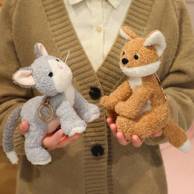 Nordic Style Cute Animal Plush Toy - Sheep, Fox & Puppy Keychain