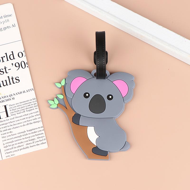 Новейшие аксессуары для путешествий Бирка для багажа Креативный ленивец Посадочный талон самолета Чемодан Силиконовая портативная дорожная этикетка