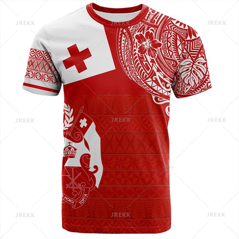 Harajuku Summer 3D Printing The Kingdom Of Tonga T Shirt Oceania Tonga National Day Graphic T-shirts Fashion Mens Clothing Tees
