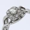 Ring Pt900Platinum/diamond #6.6(US Size) 4.3g Women Used
