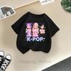 Summer Fashion Girls' Short Sleeved T-shirt Cute Printed Girls' Casual Versatile Top Cross Border