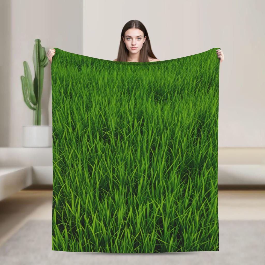 Gras Kampfmatte Wiesenland Grünfläche Decke Warm Weich Neuheit Plüsch Überwurfdecke für Sofa Flanell Tagesdecke Bettbezug