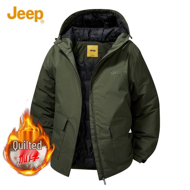 Jeep Men's Hooded Padded Winter Jacket