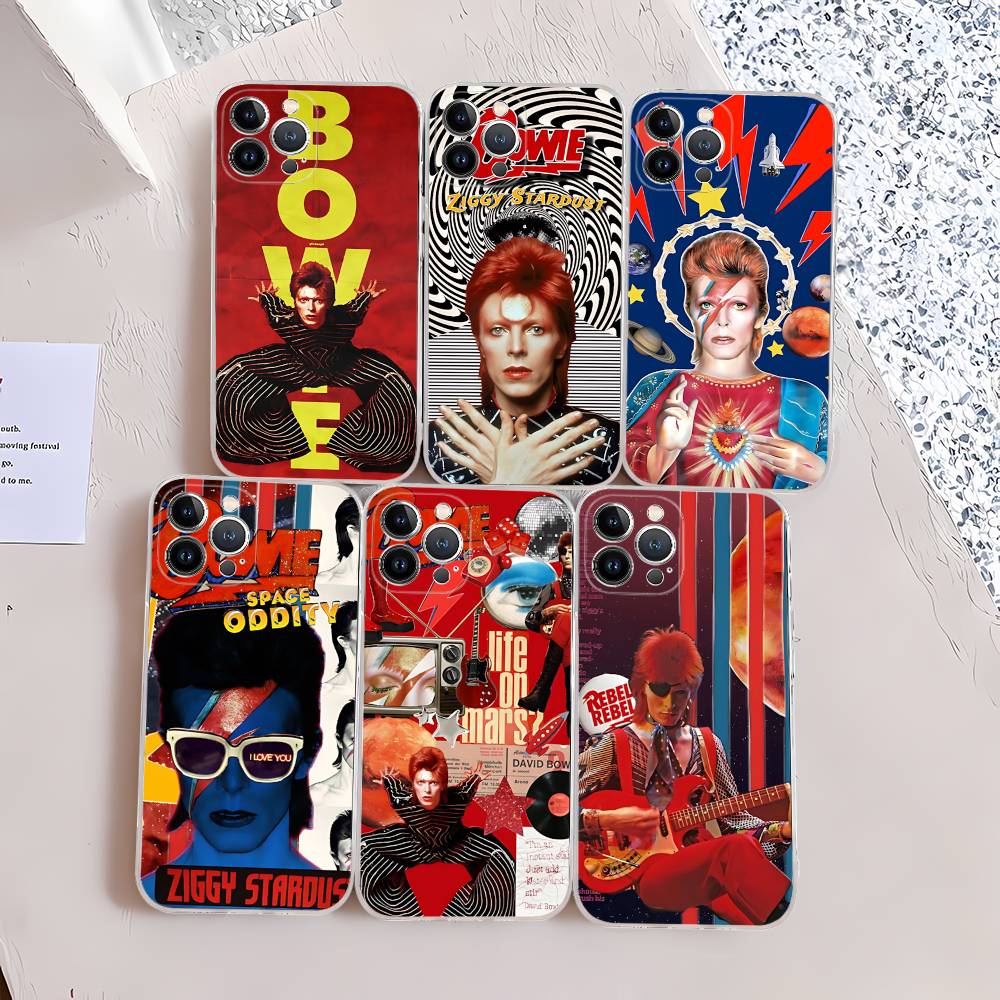 Classic D-DavidS Singer B-BowieS Phone Case For IPhone 11 13 16 12 17 14 15 Pro Max Plus Soft Clear Back Cover Coque