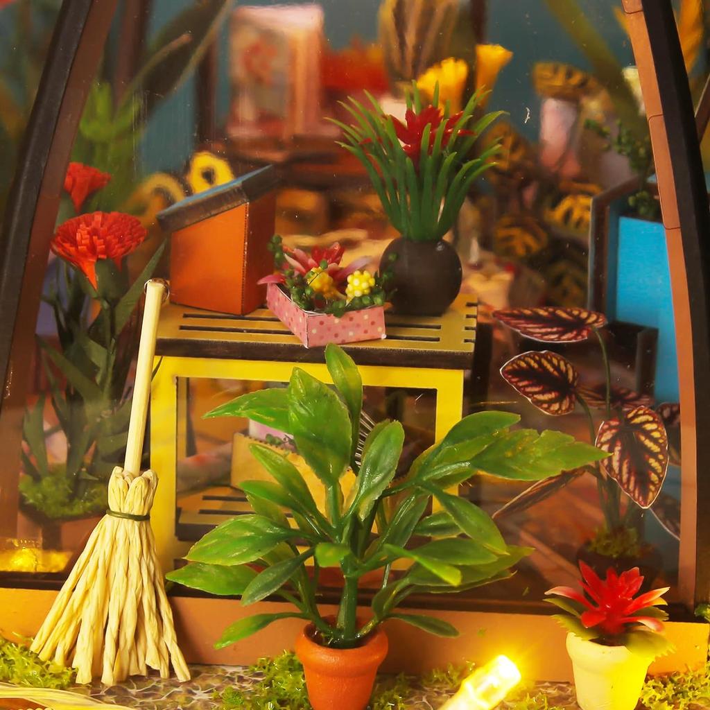 DIY Miniature House Kit for Adults To Build DIY Craft House Model Kit with Furniture and Tools Make Your Own Creative Gift (Star Flower House)