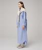 Meuameu Basic Long Shirt Dress Label Knit Shoulder Shawl Set-Up