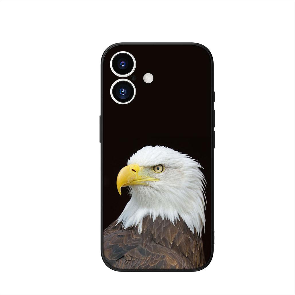 

Black White Eagle Fly Phone Cover Case for Apple iPhone 17 16 15 11 Pro XS Max XR 6 7 8 Plus + SE 2020 5 16E Casing iPhone 17 Pro