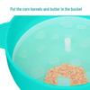 Foldable High-Temperature Resistant Silicone Popcorn Bowl for Microwave Ovens