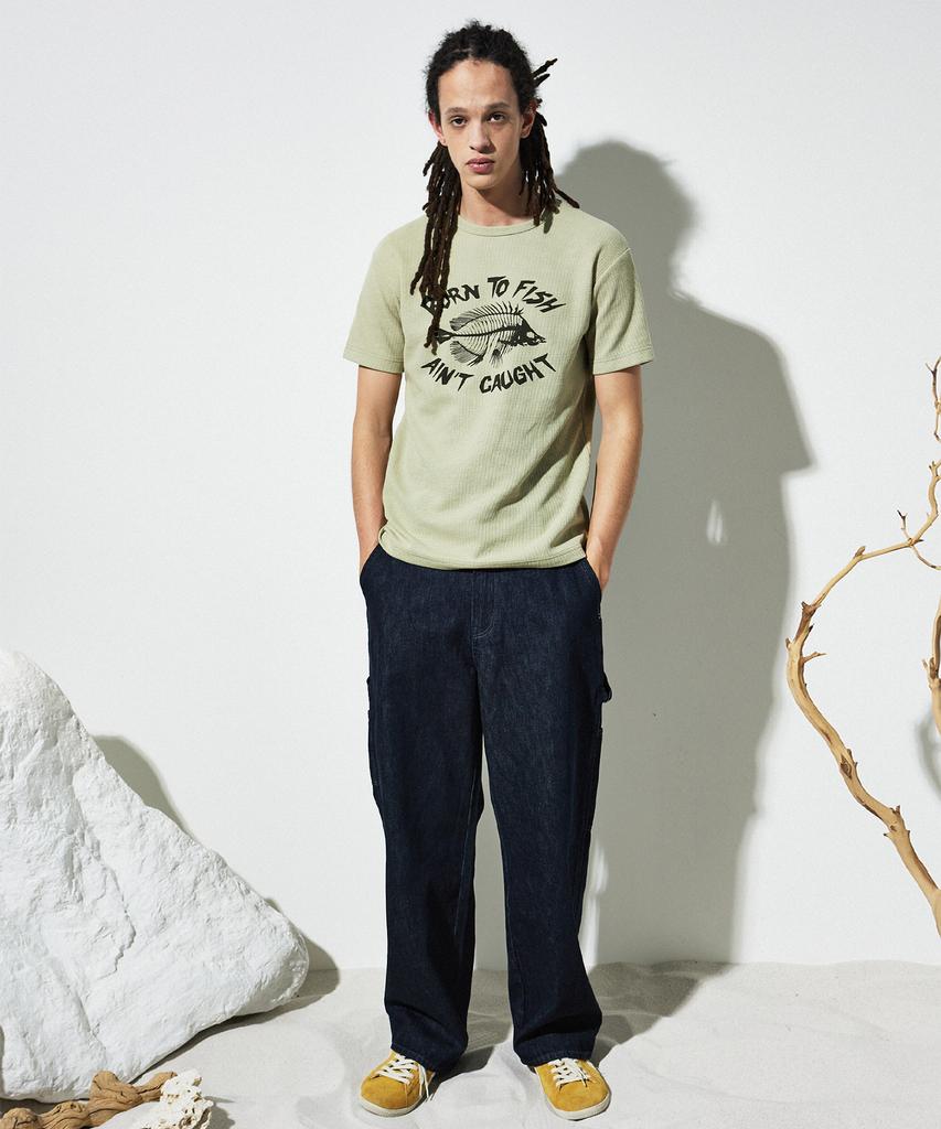 MAGOODGAN Stance 3571 Waffle Standard Fit Olive Khaki Short Sleeve Tee