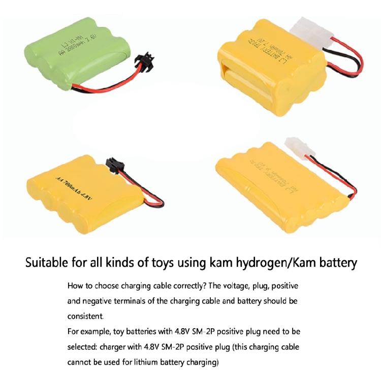 9.6V 200mA NiMh/NiCd Battery USB Charger Packs SM 2P Plug USB Charging Cable