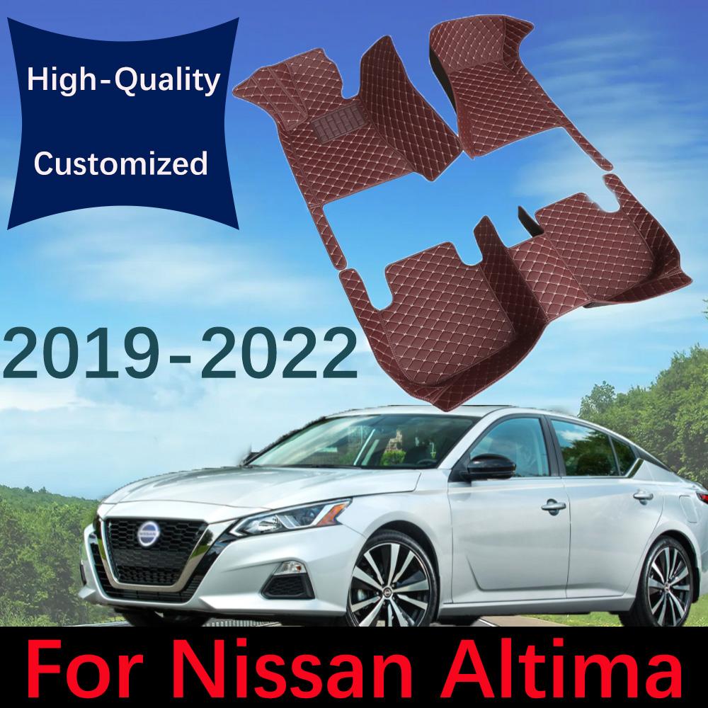 

Кожаные автомобильные коврики на заказ для Nissan Altima L34 2019 2020 2021 2022, автомобильные ковры, подушечки для ног, интерьер