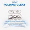 Stainless Steel Marine Folding Buckles, 2-Pack Flip-Up Dock Rope Buckles Marine Mooring Buckles with Mounting Screws for Boats, Kayaks, Deck Ropes