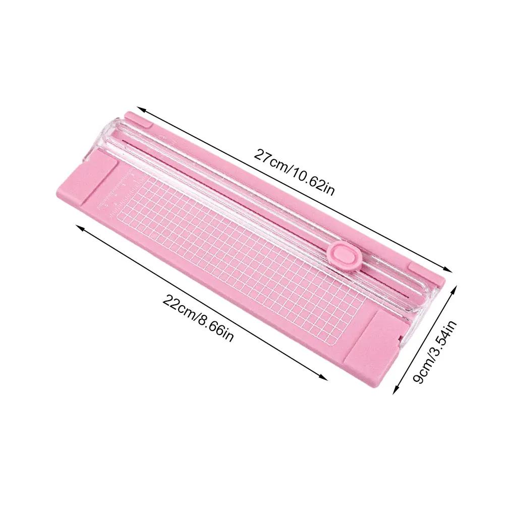A4 Bidirectional Cutting Paper Cutter with Pull-out Ruler Plastic Base Paper Trimmer Lightweight Scrapbook Cutting Machine