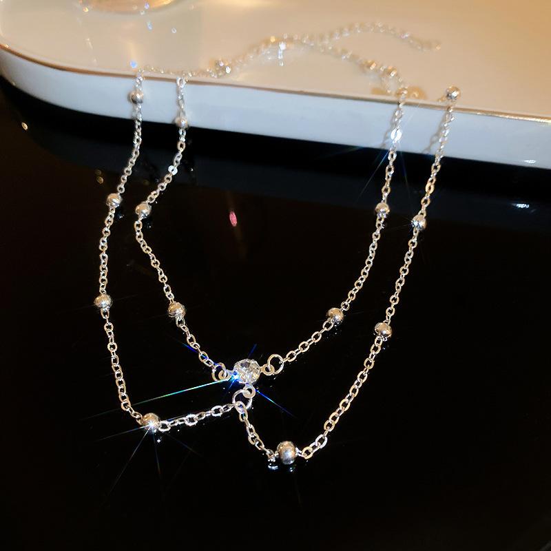 French fashion new pearl letter necklace fashion light luxury high sense temperament collarbone chain Internet celebrity necklace wholesale