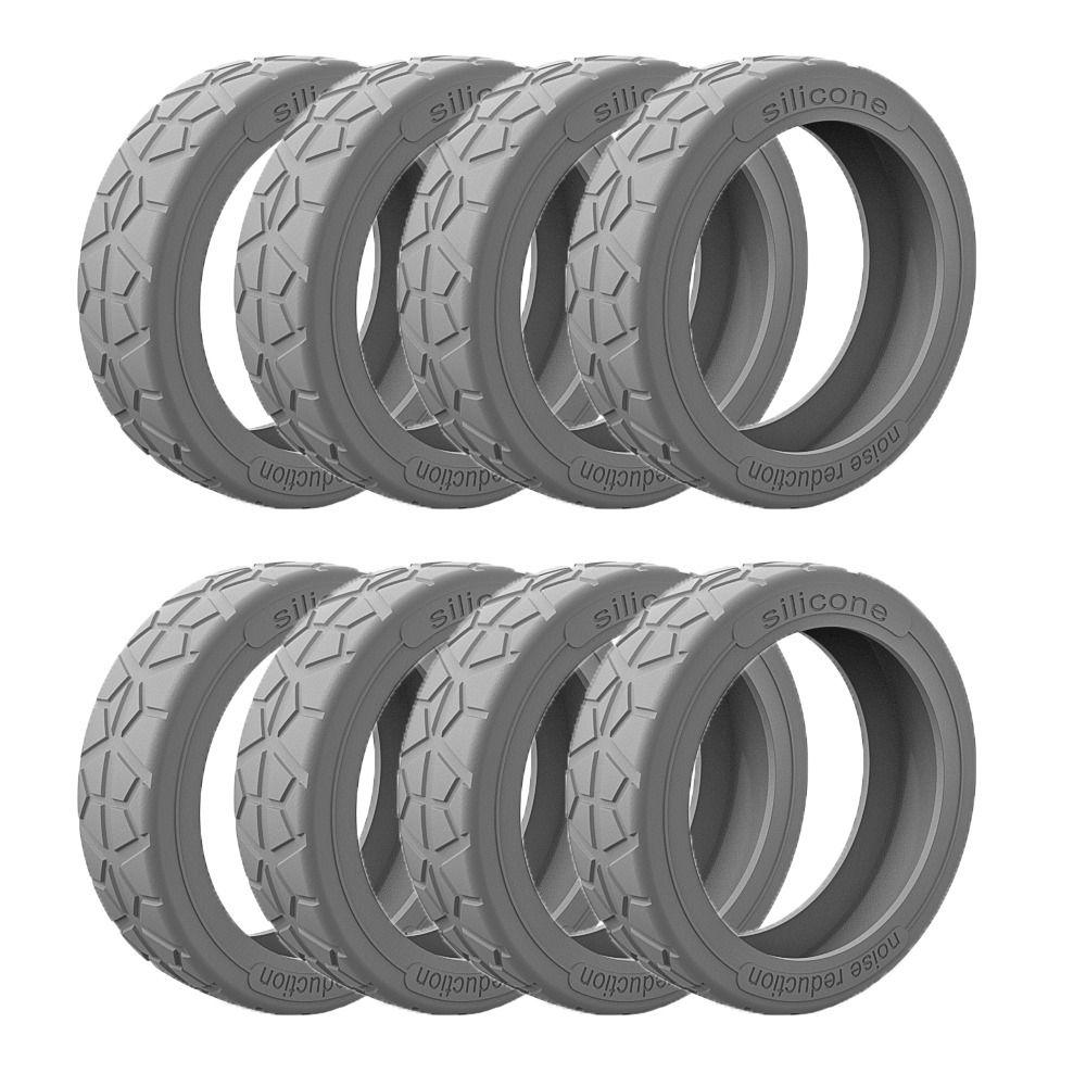 8 stk Silikon Koffert Hjul Beskyttelsesdeksel Reduser Støy Trallekasse Hjuldeksel