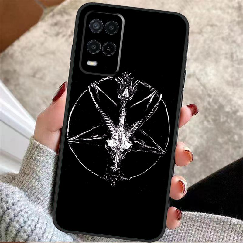 Devil Satan Dark Art Case For OPPO A96 A76 A16 A98 A78 A58 A18 A15 A17 A77 A5 A9 A74 A94 A52 A72 A53S A54S A57S