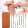 Professioneel pedicuregereedschap Set manicuremesset Roestvrijstalen teenpedicuremes Nagelknipper Voetenschraper Dode huid verwijderen