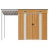 vidaXL Gartenhaus mit Schleppdach Hellbraun 277x107x181 cm Stahl