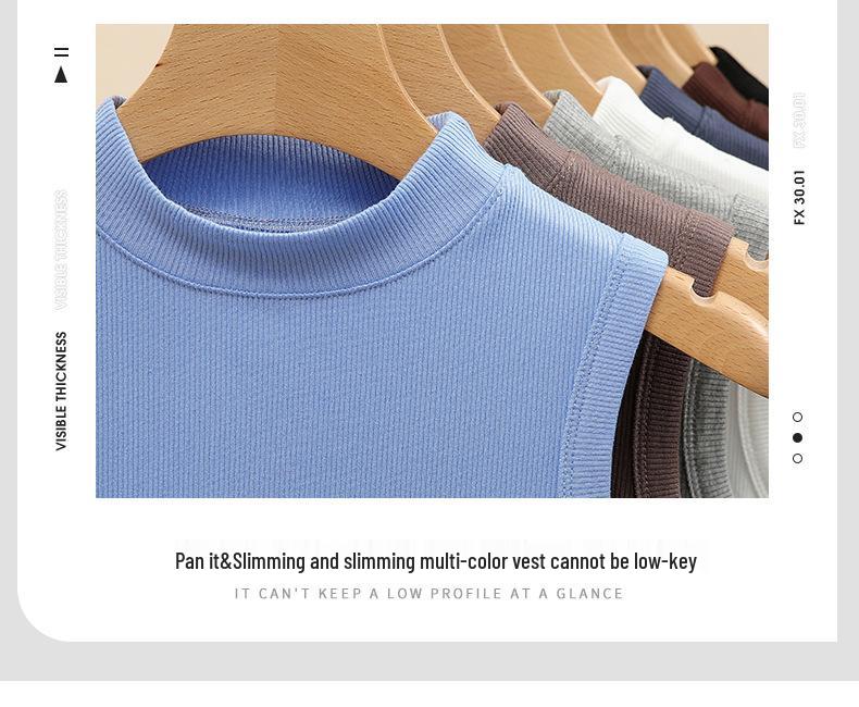 H520 Women's Sleeveless Ribbed Round Neck Camisole - Covers Underarm Fat, Perfect As Top or Undergarment