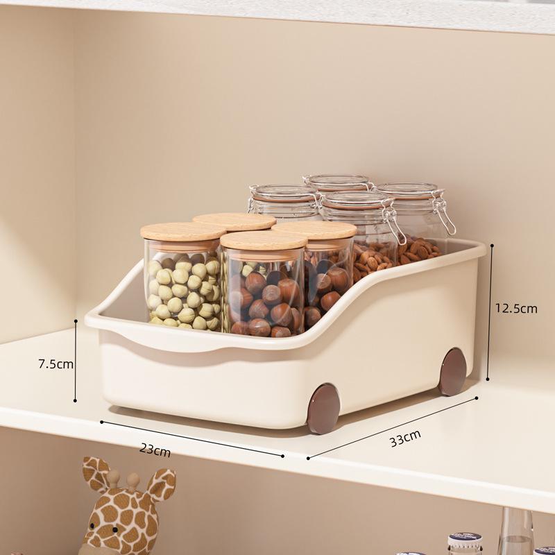 

Портативный кухонный ящик для хранения на колесах и с ручкой для организации игрушек, приправ и прочих предметов