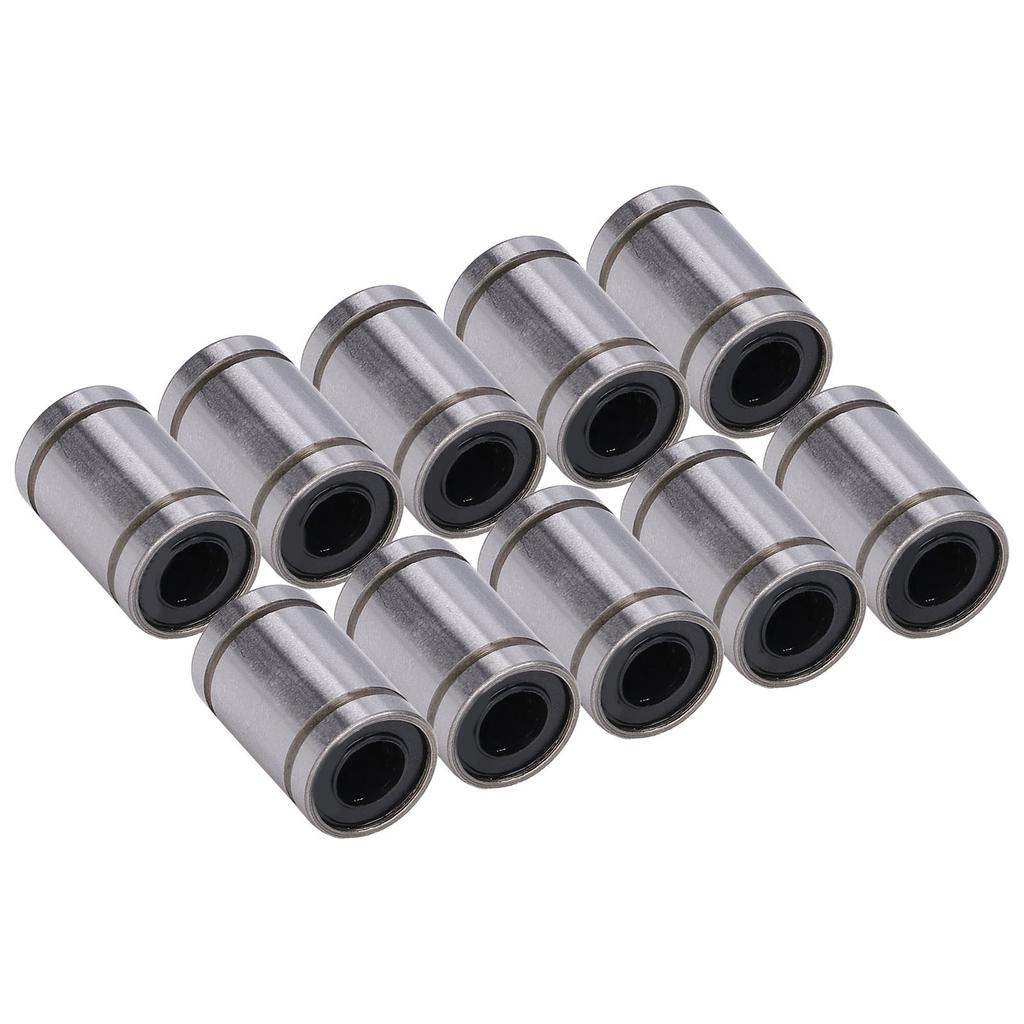 10Pcs Linear Motion Bearing Cylinder Optical Axes Slider Test Frame Spare ID 6mm OD 12mm LM6UU