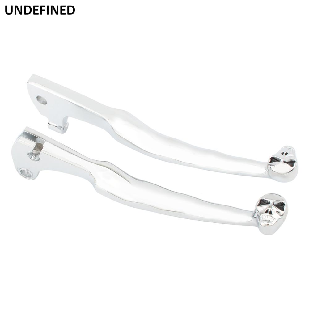 Chrome Skull Motorcycle Brake Clutch Lever Shifter Lever for Yamaha XV Virago 250 535 700 750 1000 1100 1985-1999 1998 1997