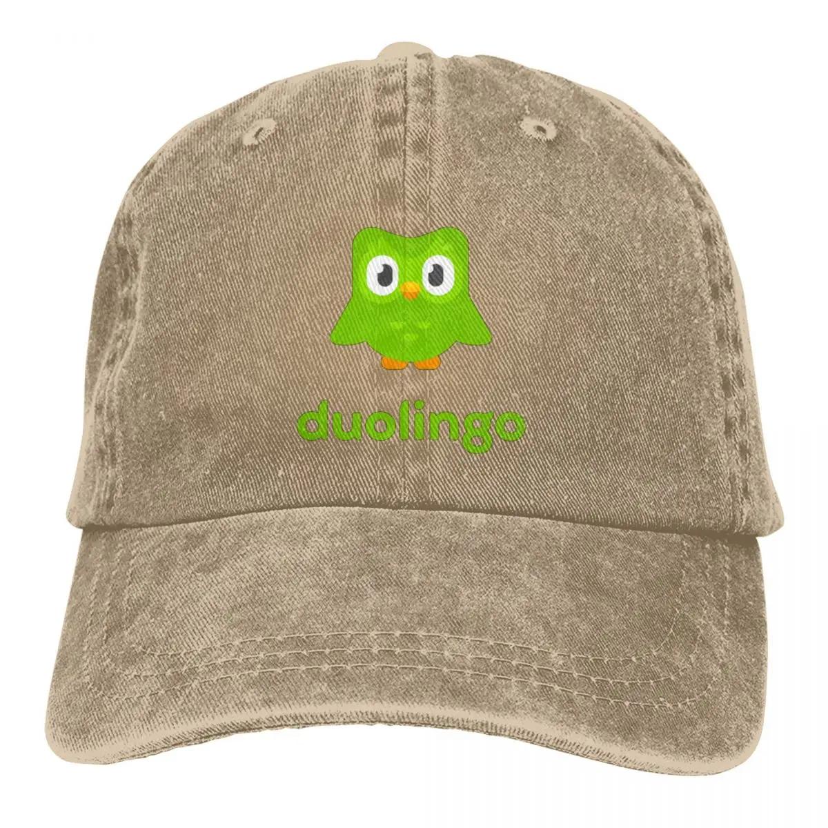 The best product for you Mode Duolingo Uil Duo Baseballpetten Unisex Distressed Gewassen Hoed Outdoor Zomerhoeden Pet Adjustable kaki