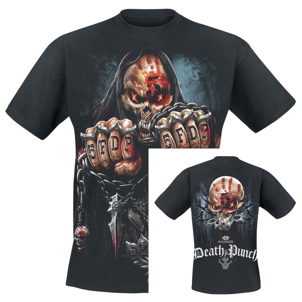 Rare Summer Five Finger Death Punch Graphic Cotton Band Shirt Unisex Summer Short Sleeve Fashion Brand Tee Luxury Casual Vintage