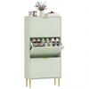 Elegant Three-Drawer Shoe Cabinet - Light Green