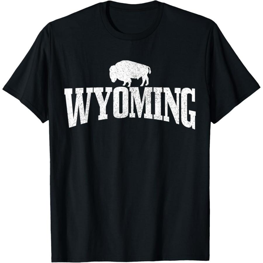 

Вайоминг Бизон Американский Буйвол Гордость Подарок Футболка XXXXXL чёрный
