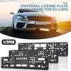 1/2Pcs Car Licence Plate Bracket Black Number Plate Holder EU Standard License Plate Frame Cover Anti-corrosion Auto Accessories License Plate Covers