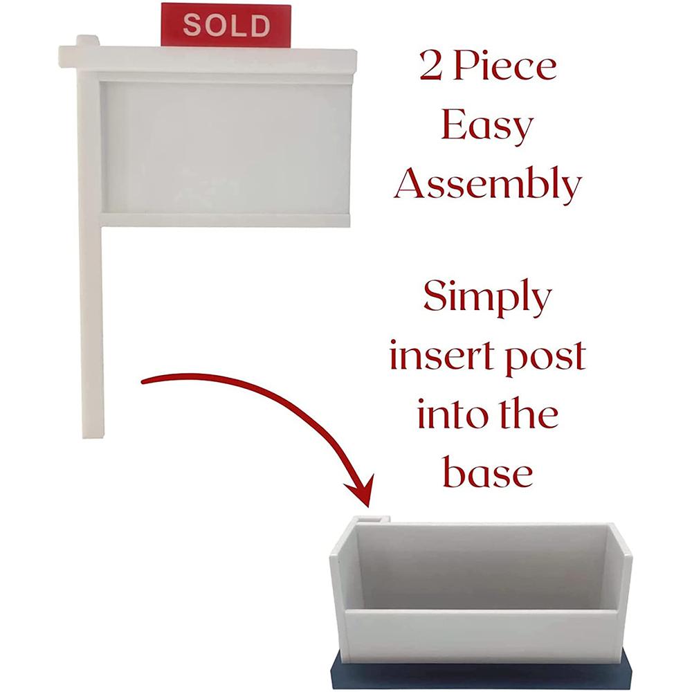 Real Estate Business Card Holder for Realtor Business Office Reception Tabletop